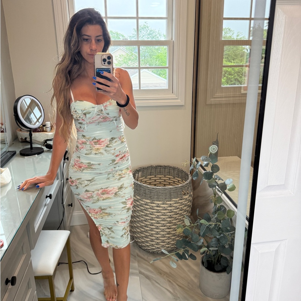 Floral Strapless Dress